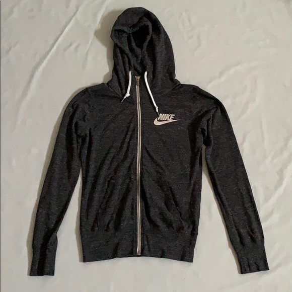 Nike Tops - Heather Gray Nike Zip Front Hoodie